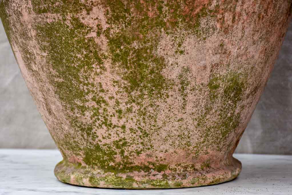 Pair of Willy Guhl garden planters with weathered pink patina