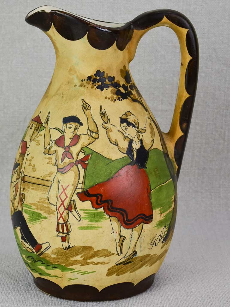 Early twentieth-century stoneware liquor service from the Basque country