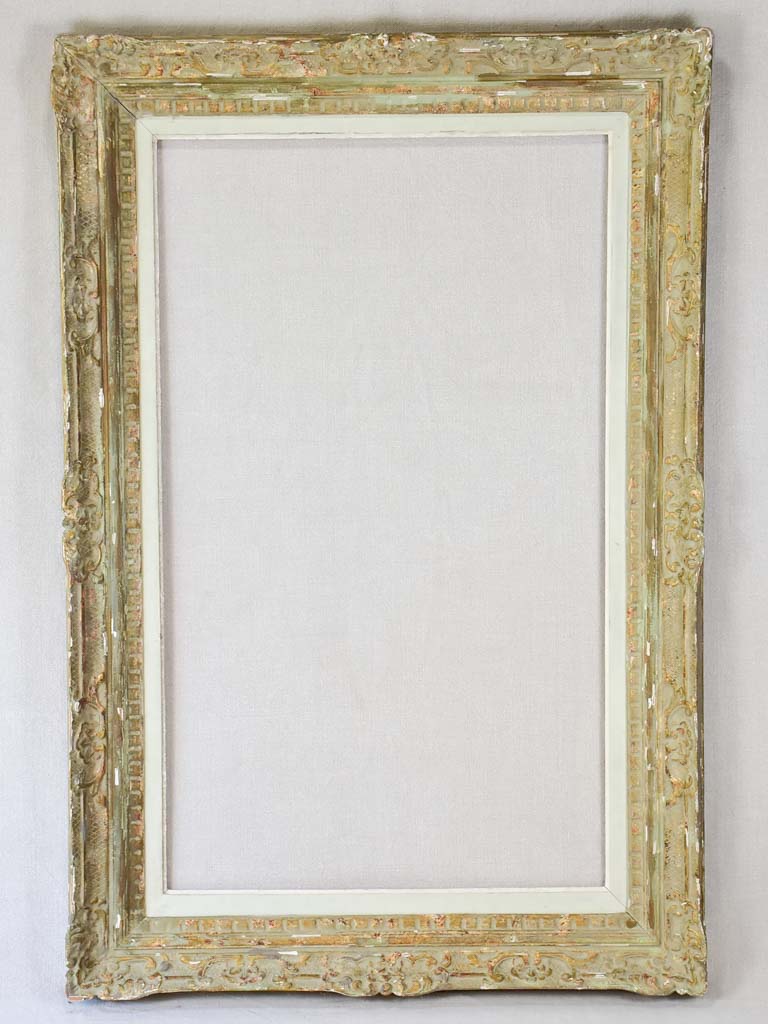 Pretty carved timber antique frame 20½" x 35"