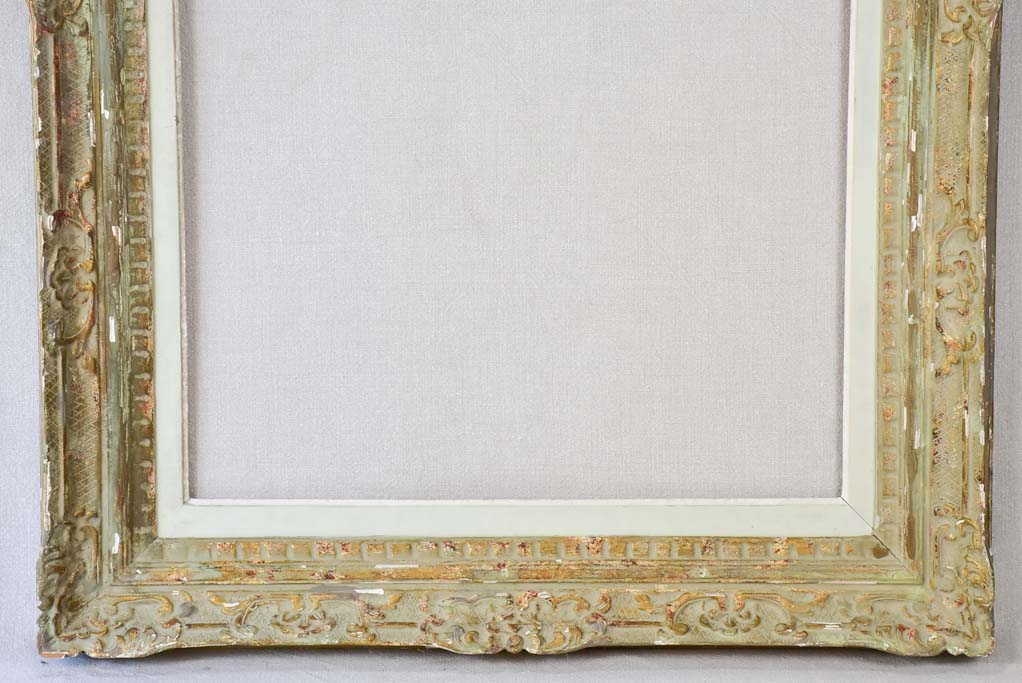 Pretty carved timber antique frame 20½" x 35"