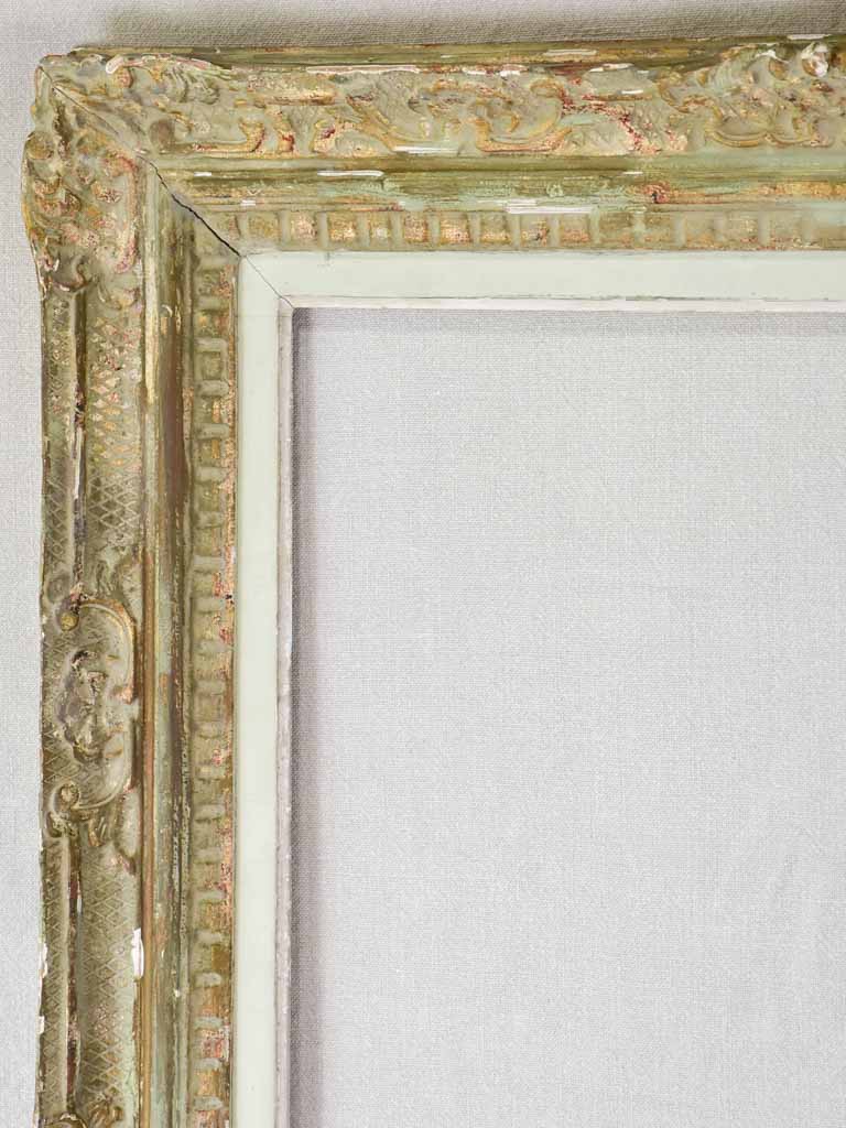 Pretty carved timber antique frame 20½" x 35"