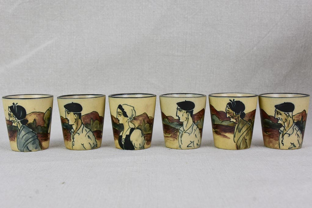 Early twentieth-century stoneware liquor service from the Basque country