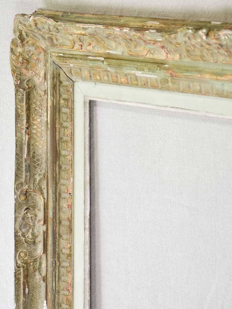 Pretty carved timber antique frame 20½" x 35"
