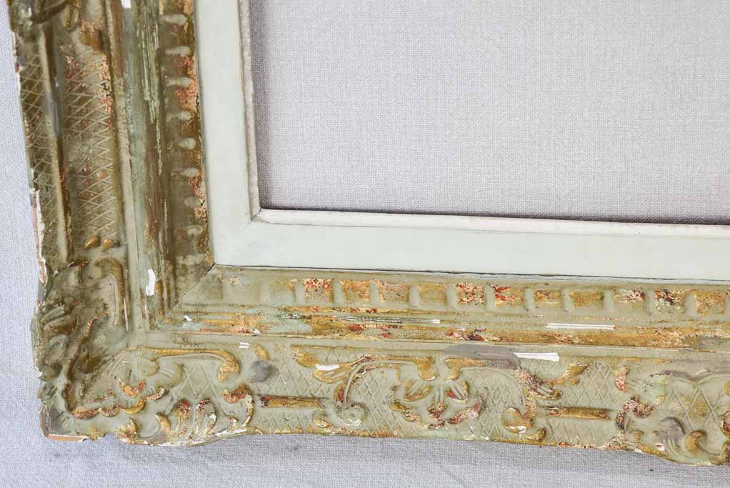 Pretty carved timber antique frame 20½" x 35"