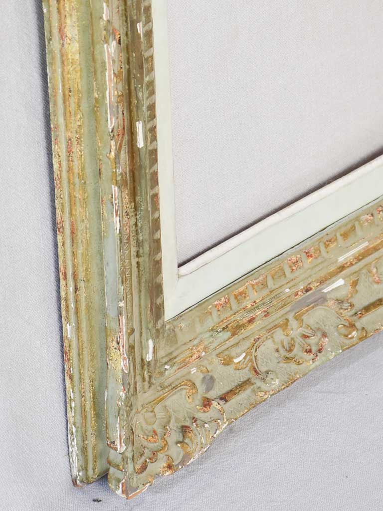 Pretty carved timber antique frame 20½" x 35"