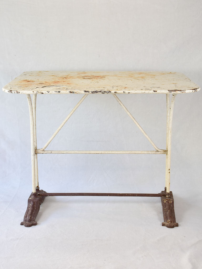 Antique French rectangular garden table from the Hotel du Midi 27½" x 35¾"