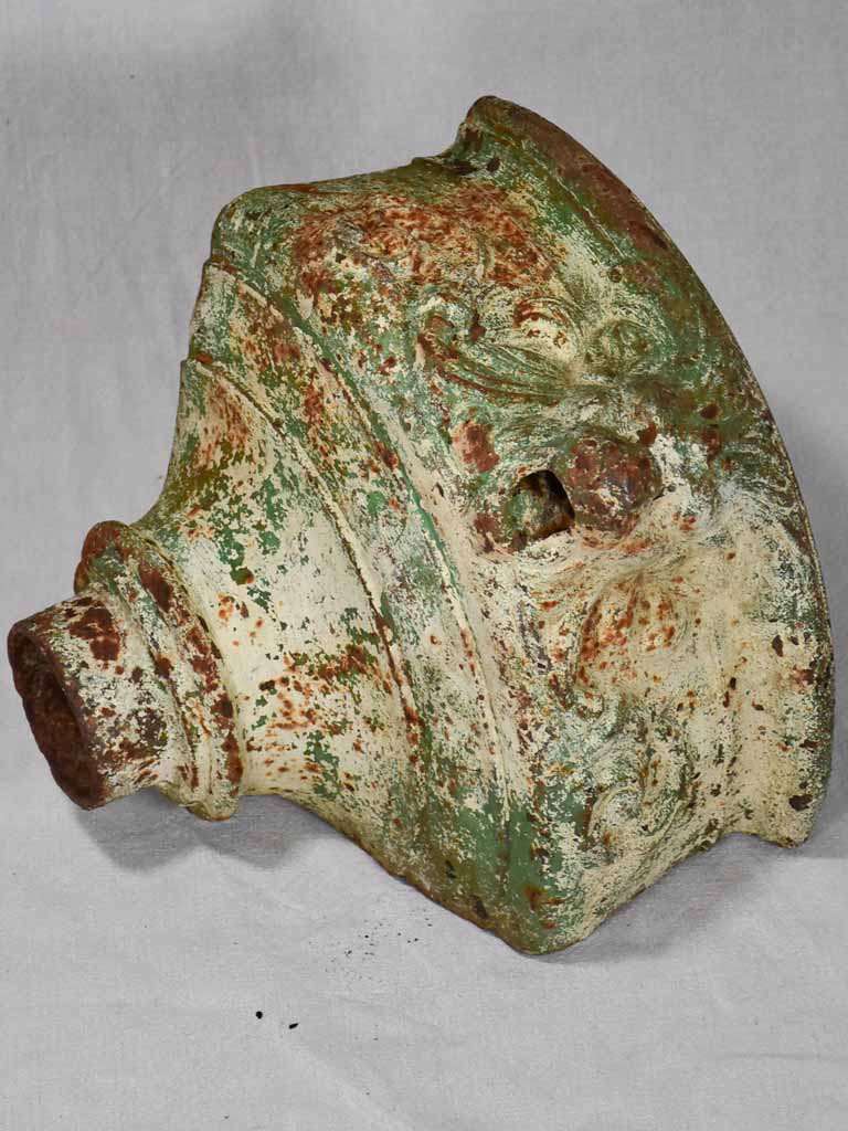 Early nineteenth-century cast iron salvaged gutter element 11¾"
