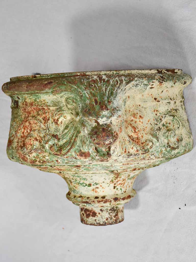 Early nineteenth-century cast iron salvaged gutter element 11¾"