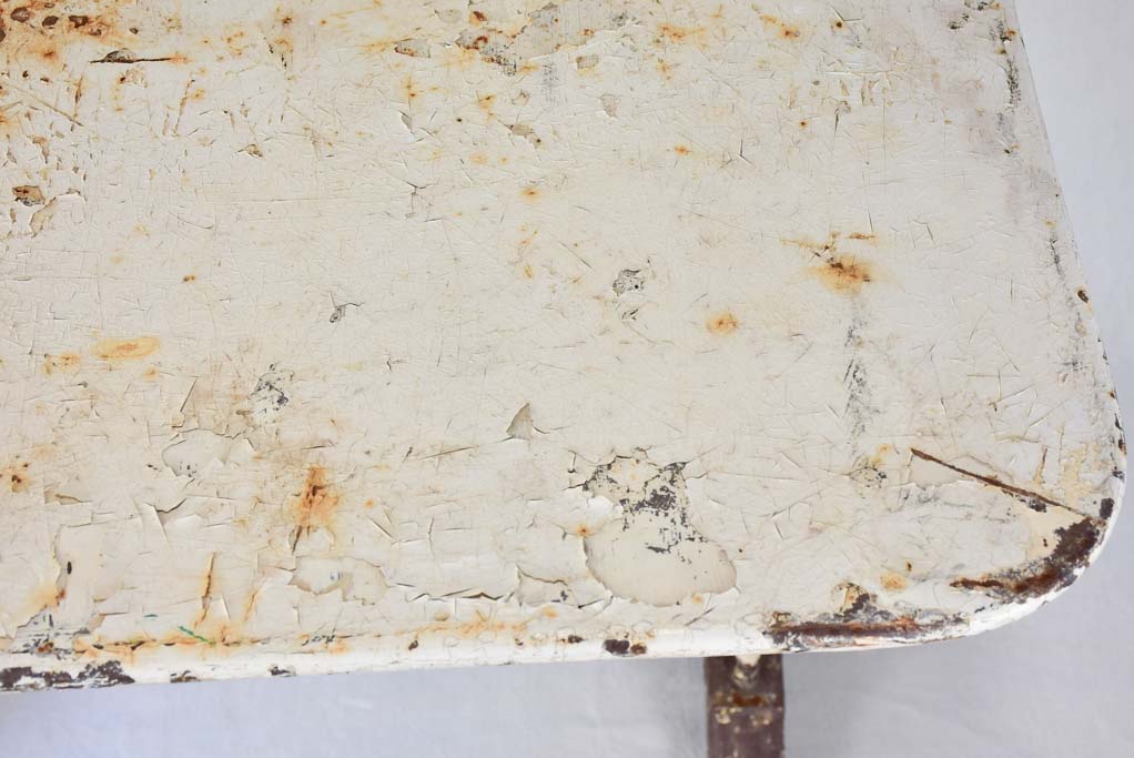 Antique French rectangular garden table from the Hotel du Midi 27½" x 35¾"