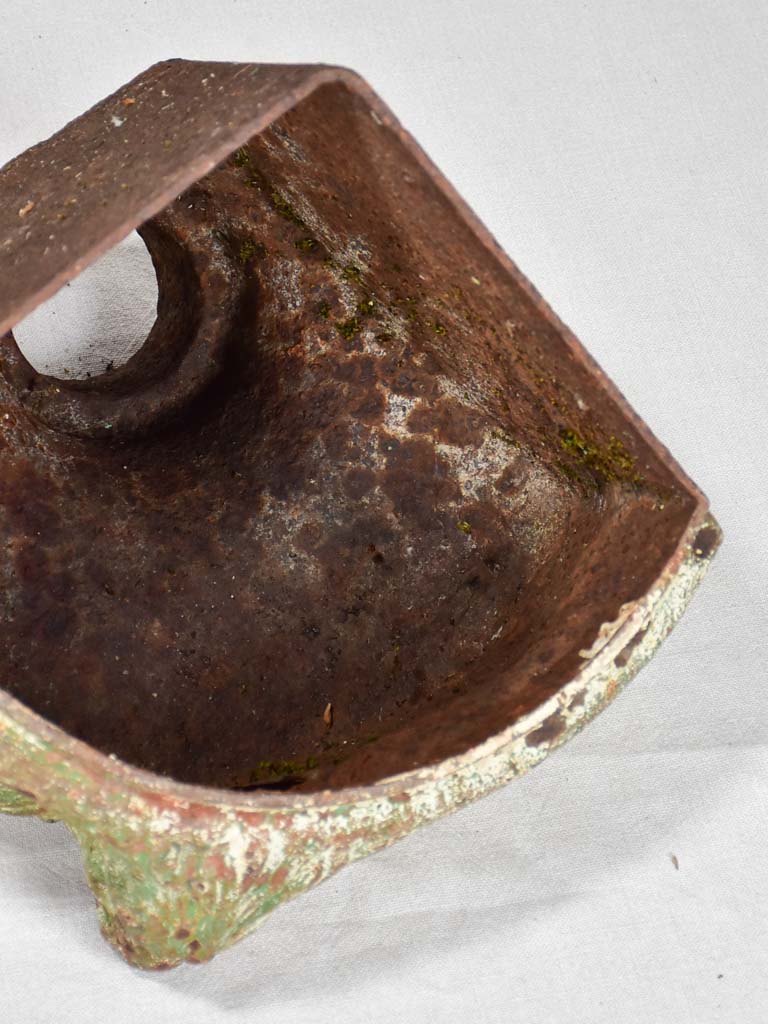 Early nineteenth-century cast iron salvaged gutter element 11¾"