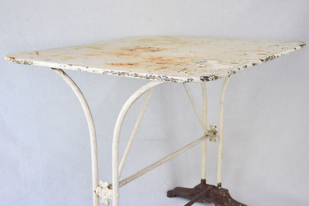 Antique French rectangular garden table from the Hotel du Midi 27½" x 35¾"