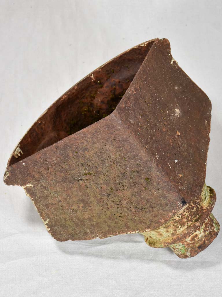 Early nineteenth-century cast iron salvaged gutter element 11¾"