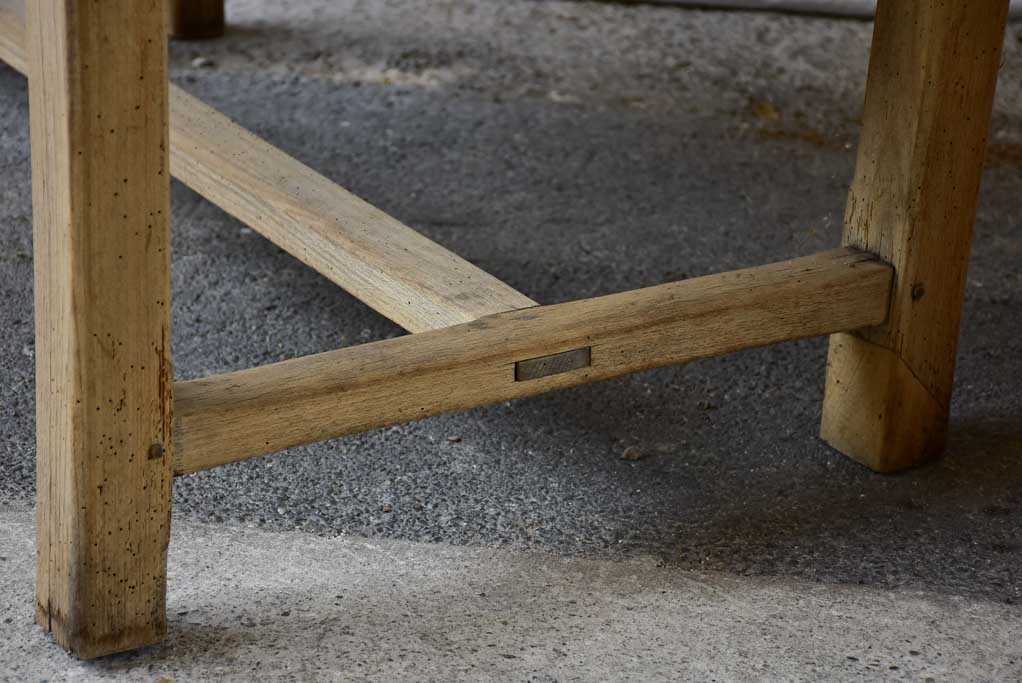 Antique French butchers table with two drawers 50¾" x 27½"
