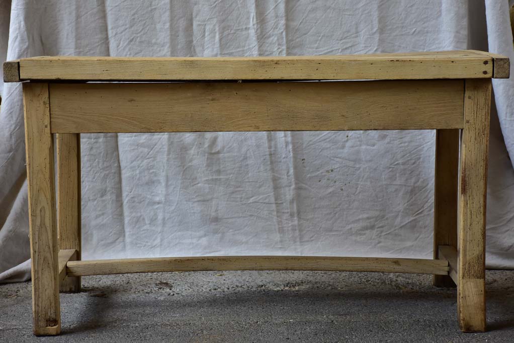 Antique French butchers table with two drawers 50¾" x 27½"