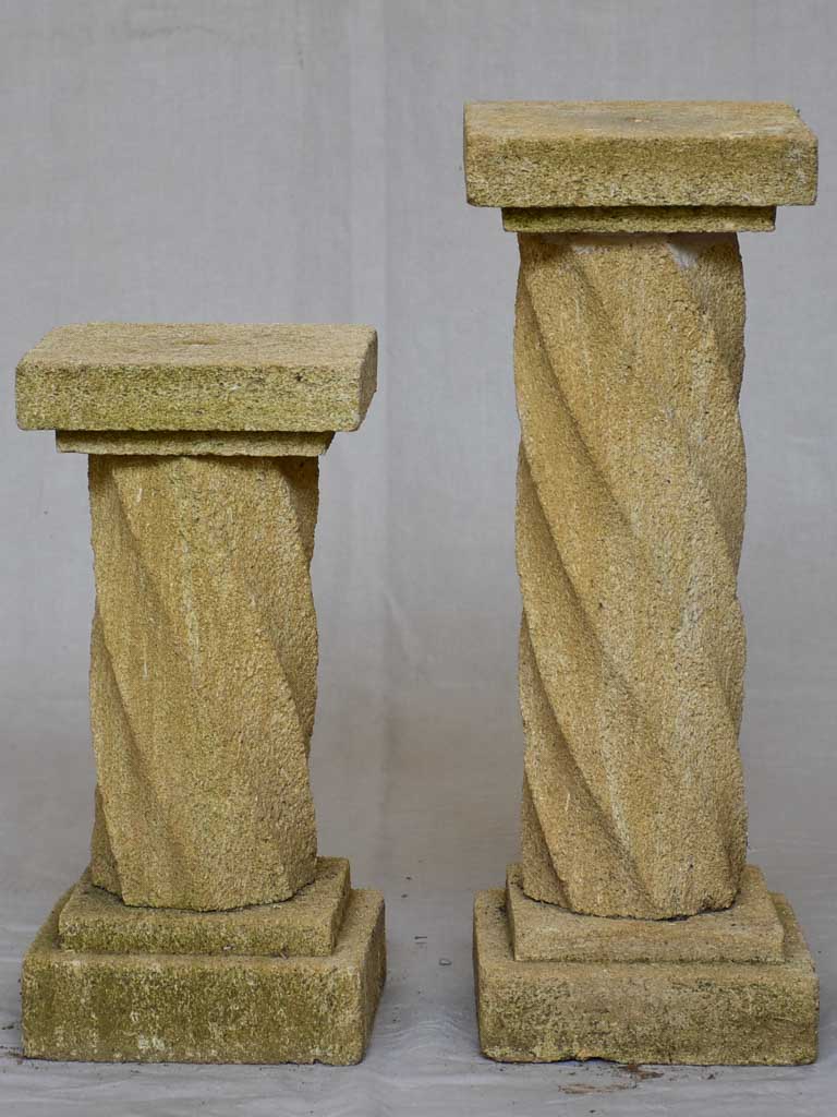 Aged Fossilized Sea Shell Columns