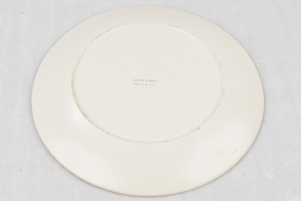 Set of 11+1 handpainted oyster plates - Calypso