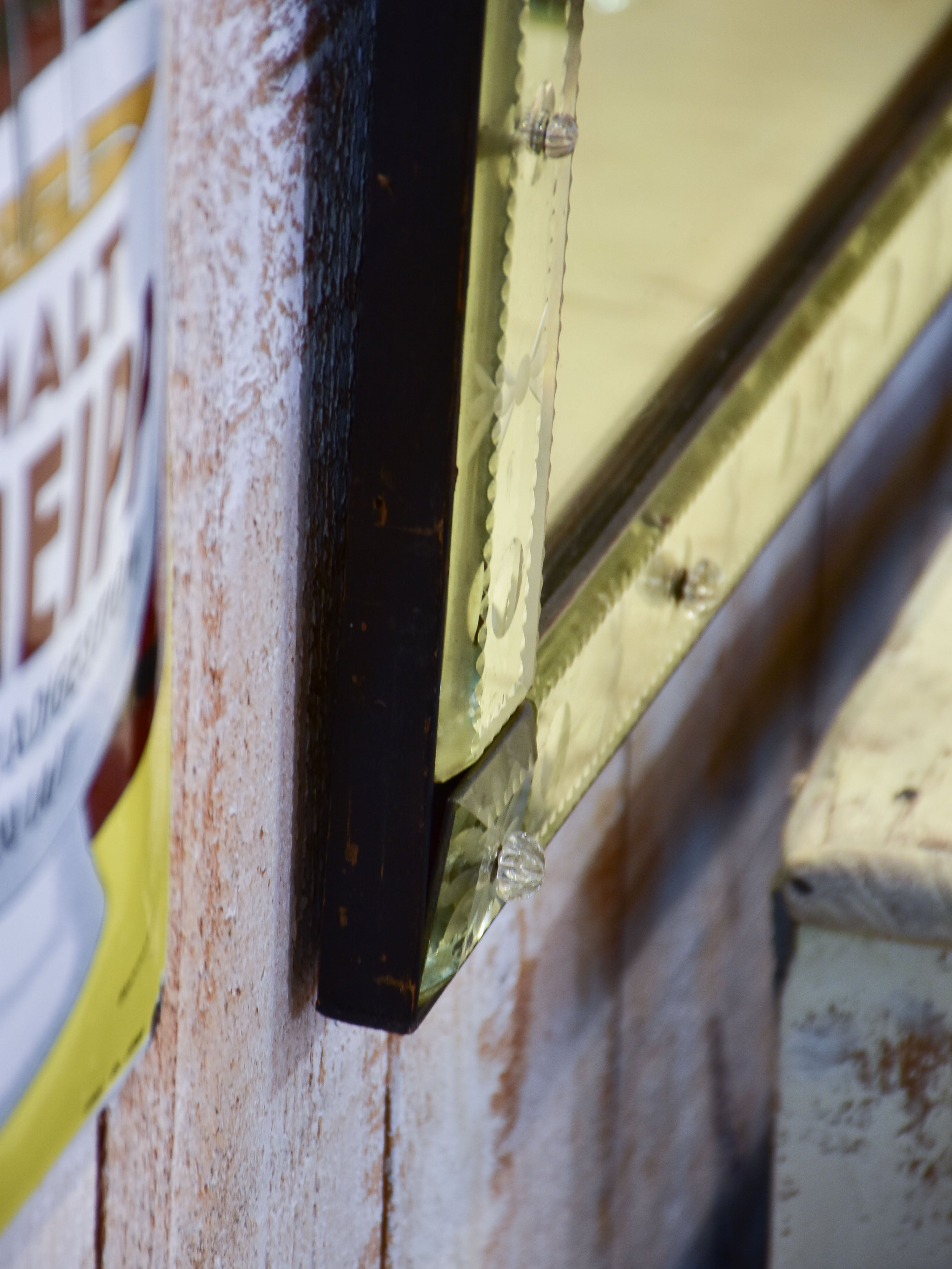 Large antique rectangular Venetian mirror