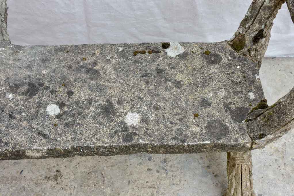 RESERVED PS Faux bois garden bench - early 20th Century