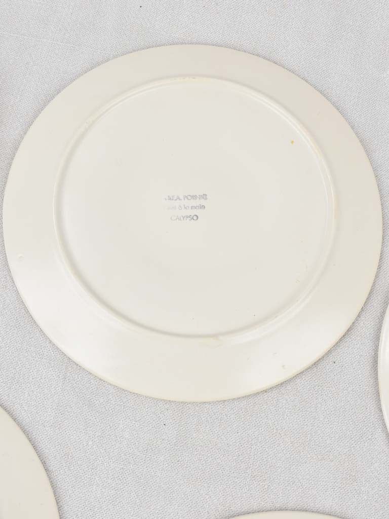 Set of 11+1 handpainted oyster plates - Calypso