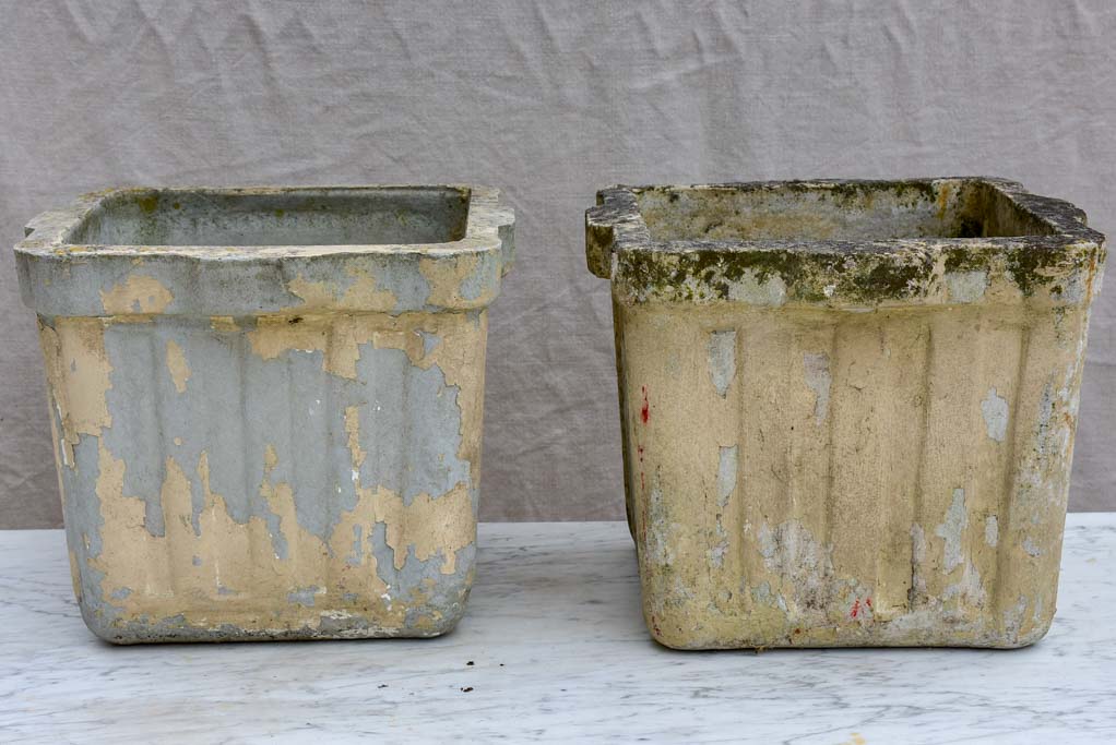 Pair of square Willy Guhl garden planters
