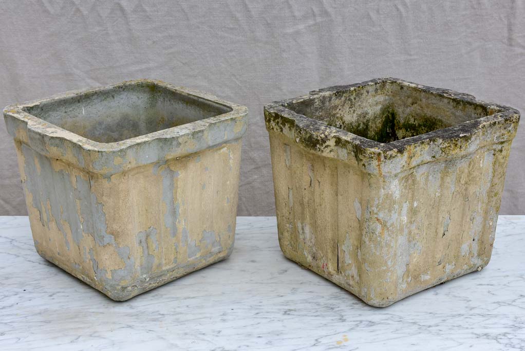 Pair of square Willy Guhl garden planters