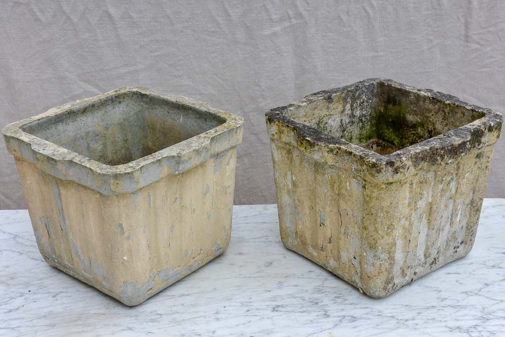 Pair of square Willy Guhl garden planters