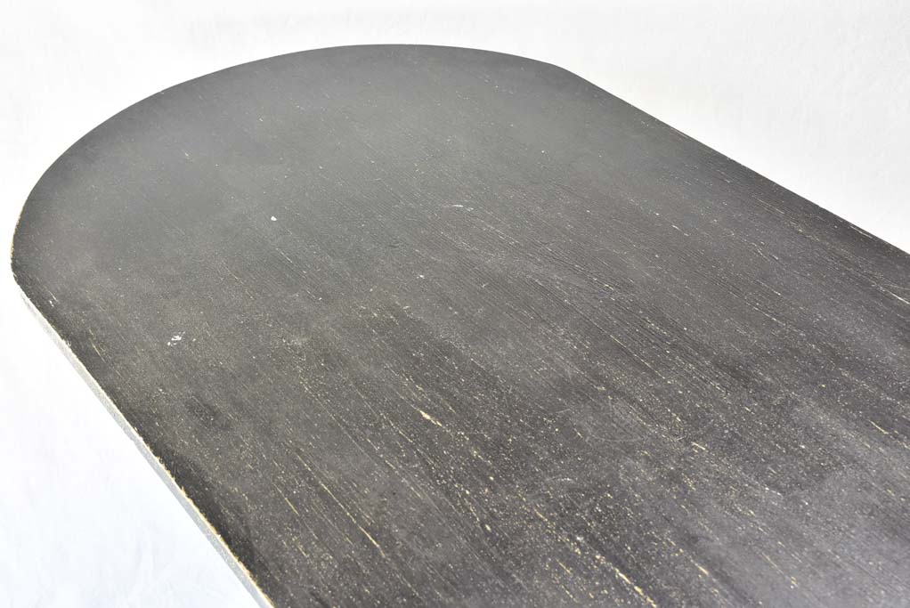 Vintage French oval table with cast-iron base 70¾" x 26¾"