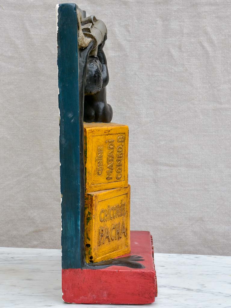 1930's Chicory Pacha advertising plaster sculpture