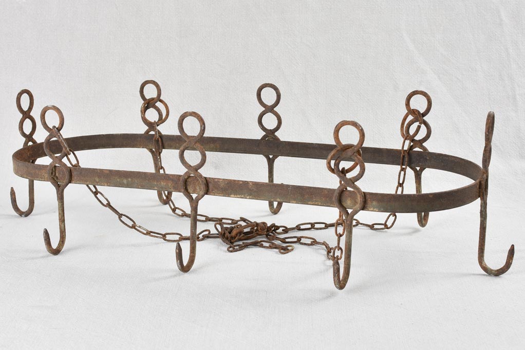 Set of antique French kitchen hooks 11¾" x 26¾"