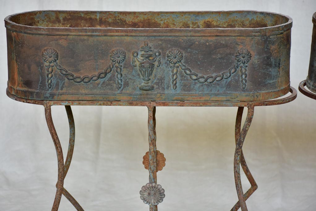 Pair of pretty oval French plant stands