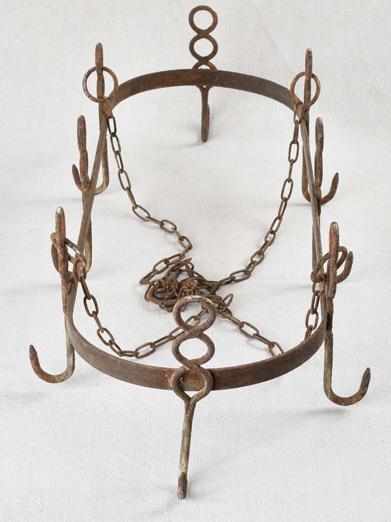 Set of antique French kitchen hooks 11¾" x 26¾"