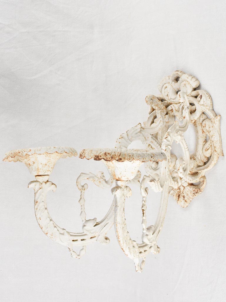 Pair of cast iron wall sconces for candles 21¾"
