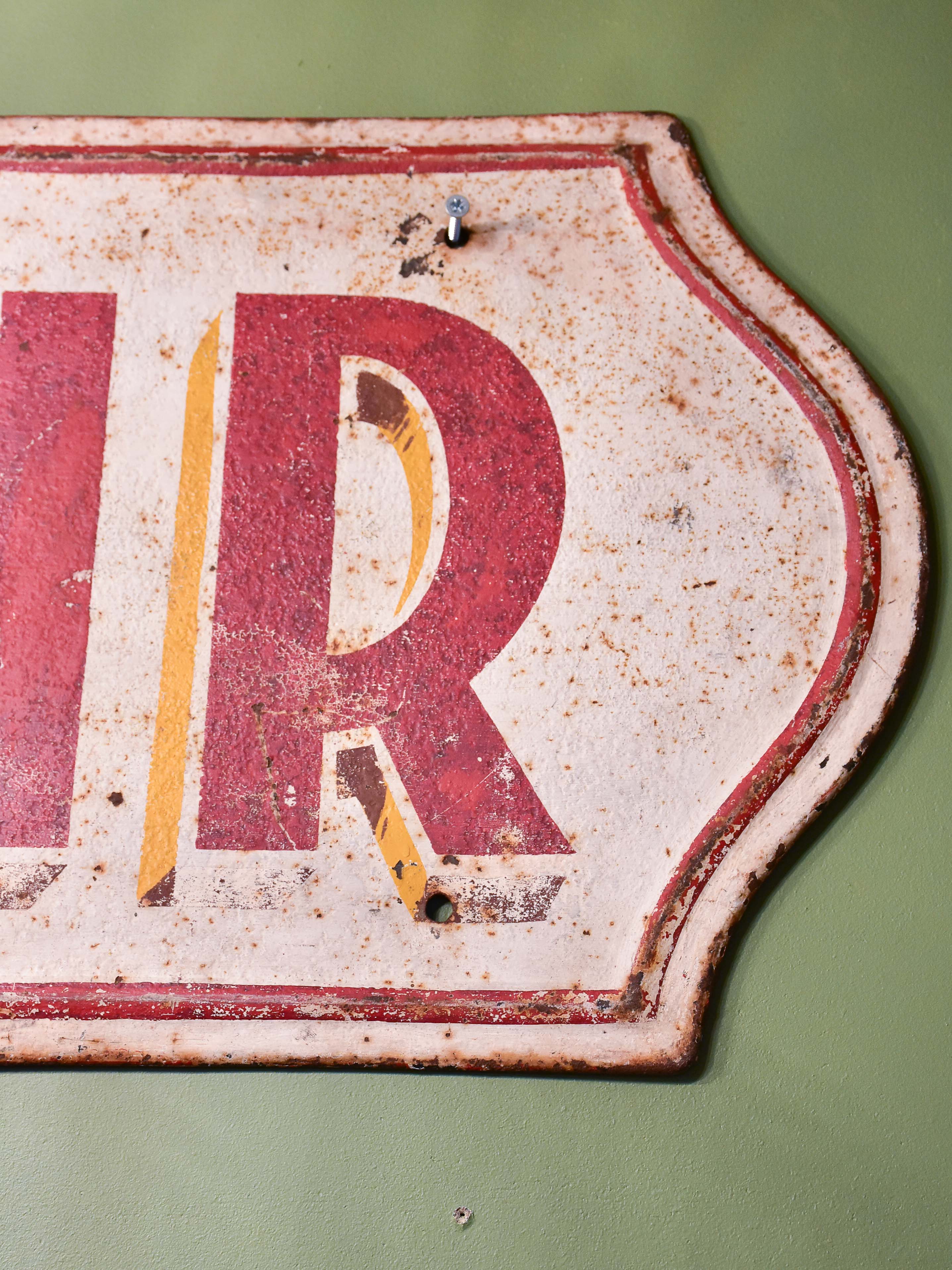 Vintage French sign from a theme park