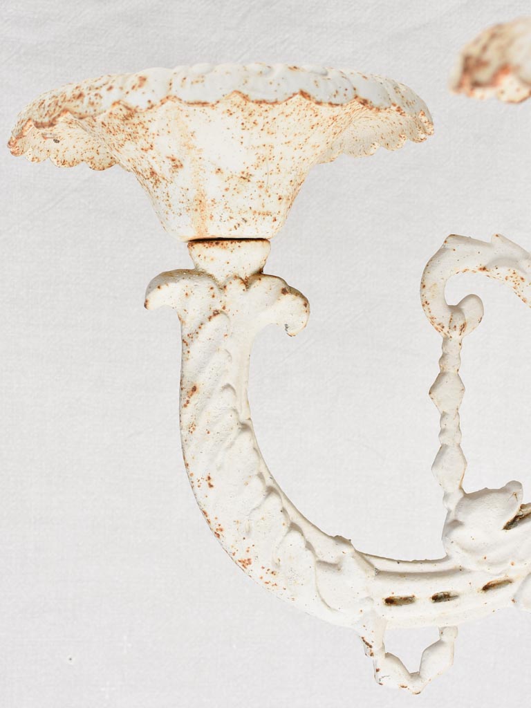 Pair of cast iron wall sconces for candles 21¾"