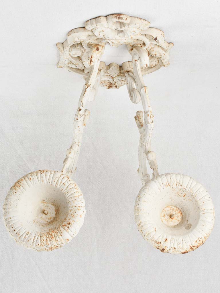 Pair of cast iron wall sconces for candles 21¾"