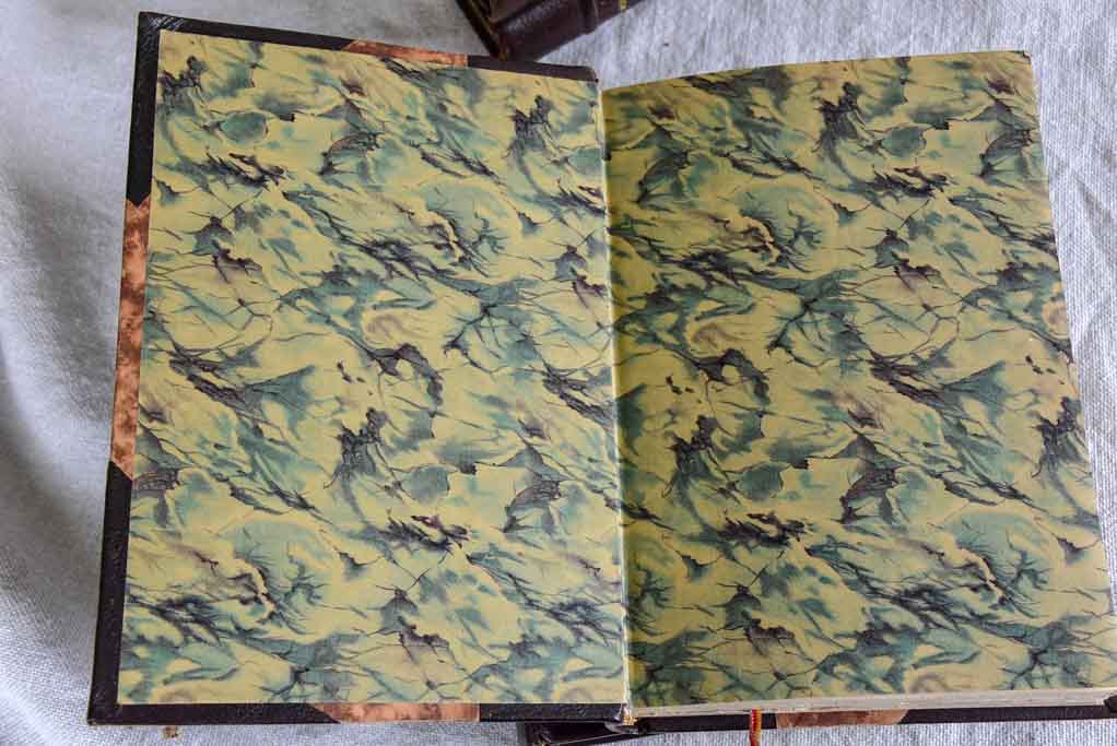Five antique French leatherbound books - 5 volumes R. Rolland Jean Christophe