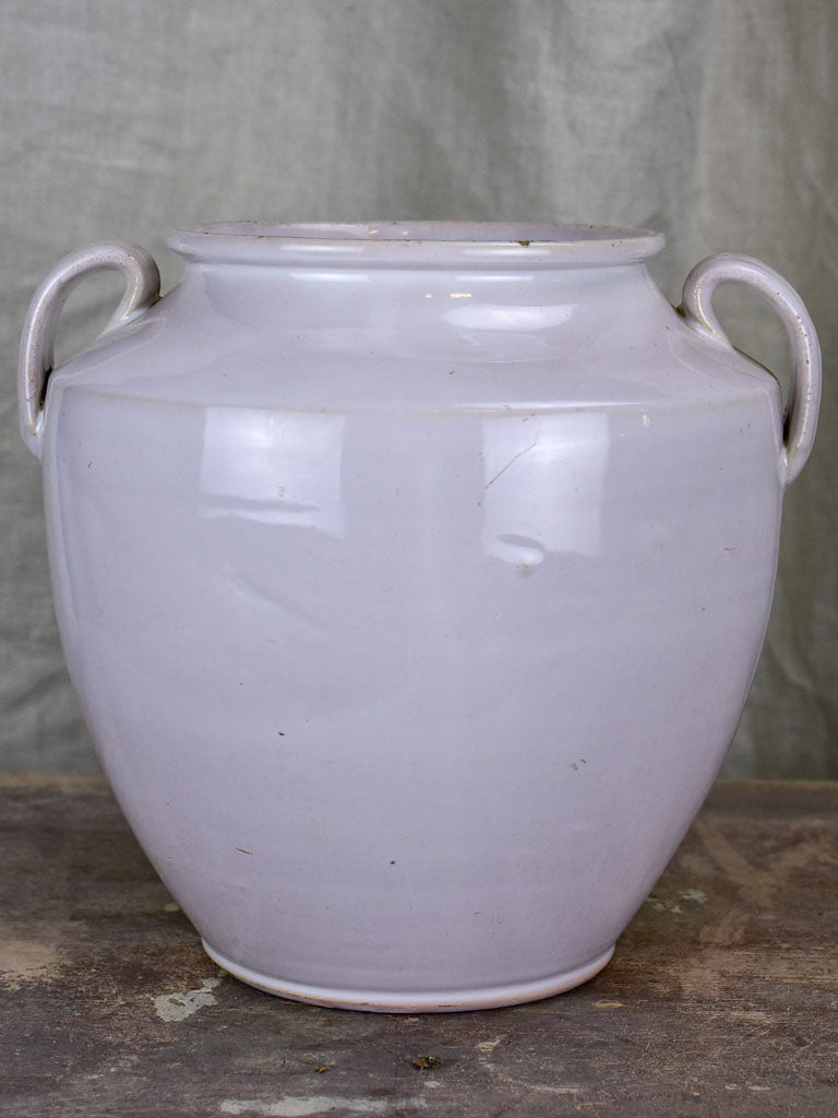 French preserving pot with white glaze - 19th Century