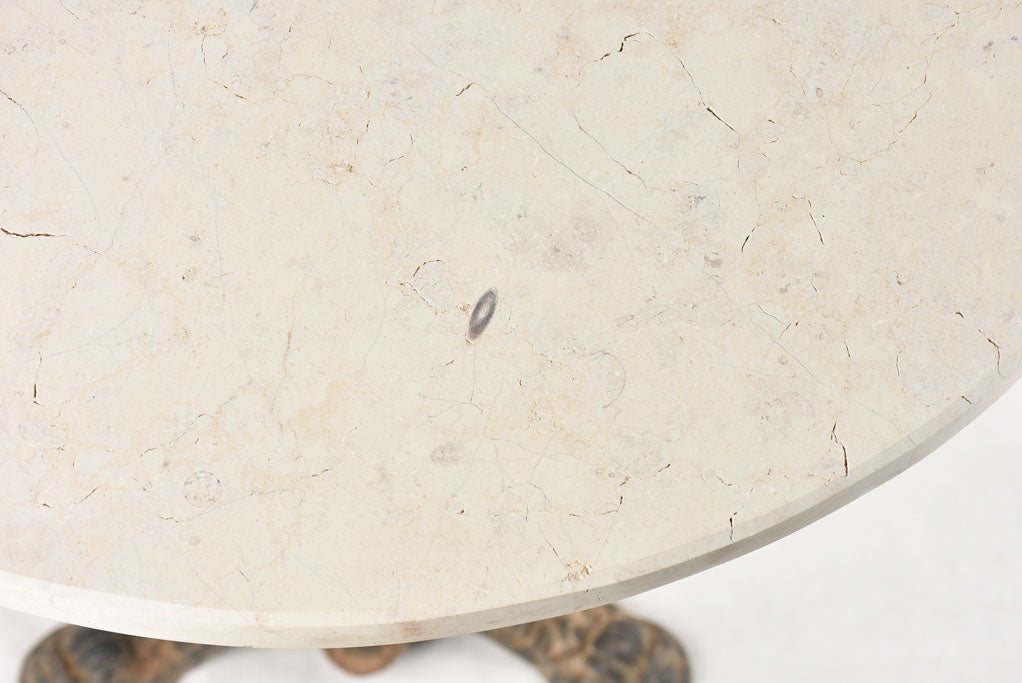 Round bistro table with stone top 22"