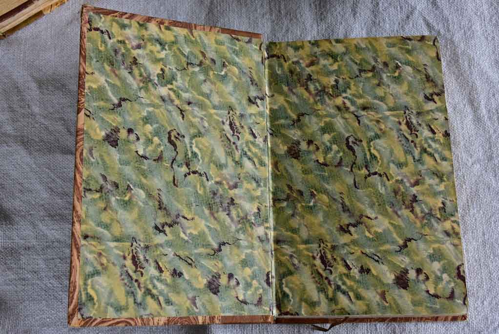 Six antique French leather bound books