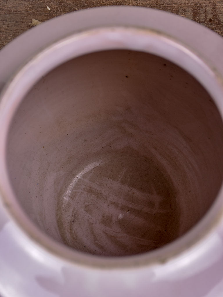 French preserving pot with white glaze - 19th Century