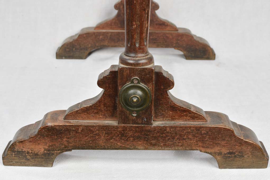 Classic Brass-Footed Vintage Oak Desk