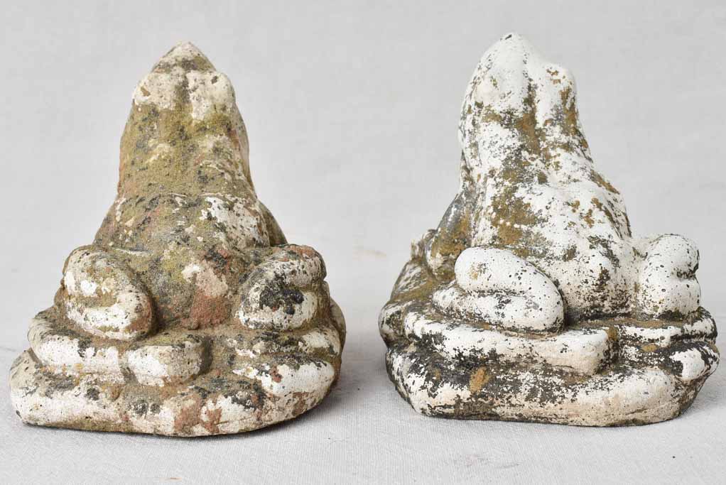 Pair of vintage garden frogs 7"