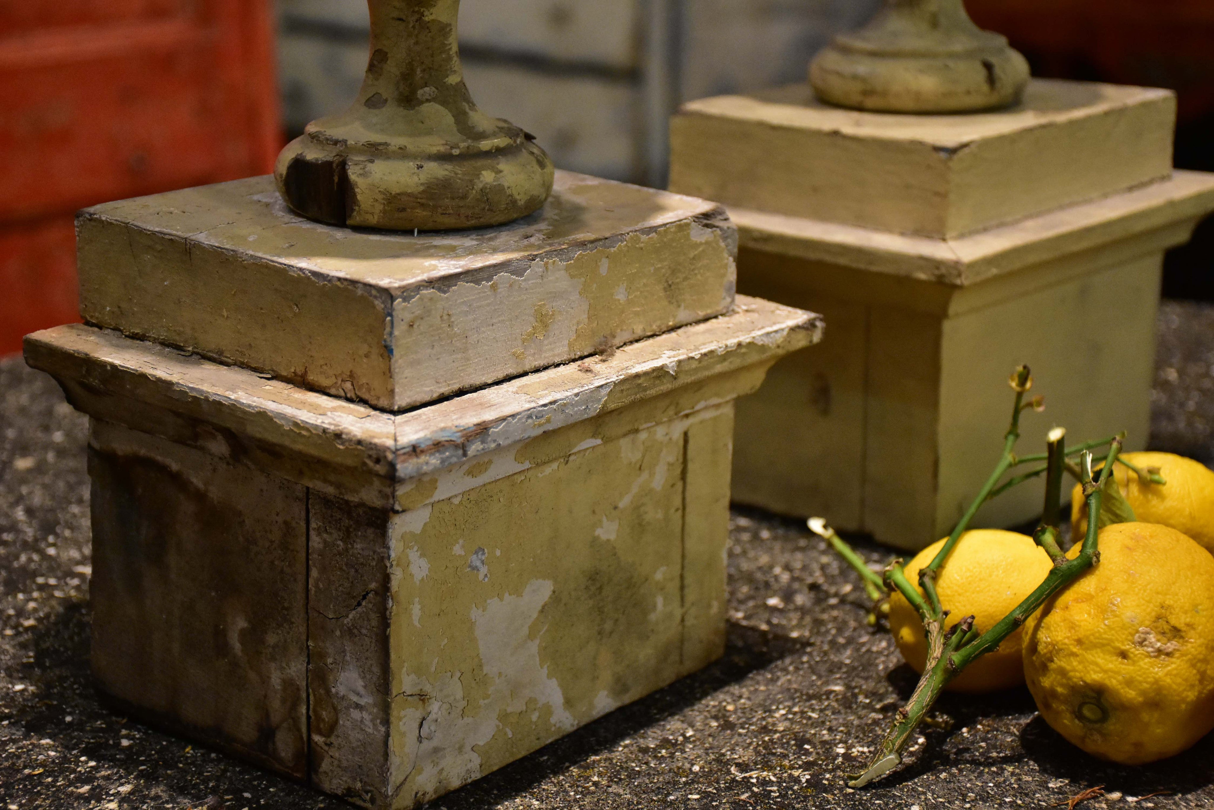 Pair of antique French finials