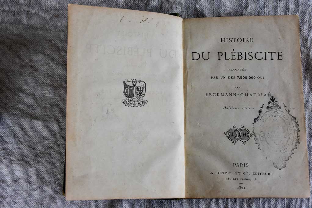 Mixed collection of six antique French leather bound books