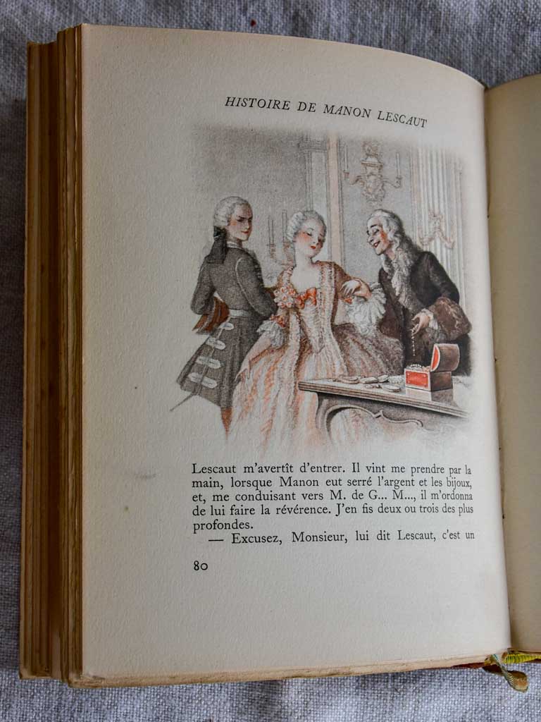 Mixed collection of six antique French leather bound books