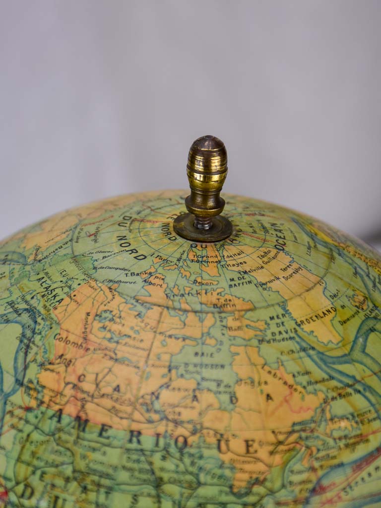 Antique French Napoleon III world globe - small