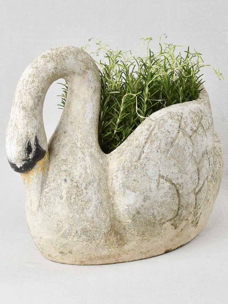 Vintage French garden swan