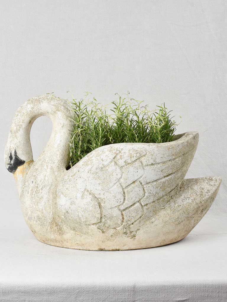 Vintage French garden swan