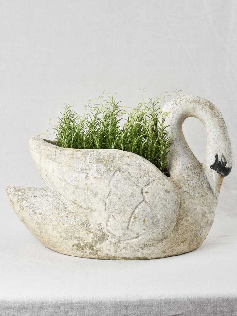 Vintage French garden swan