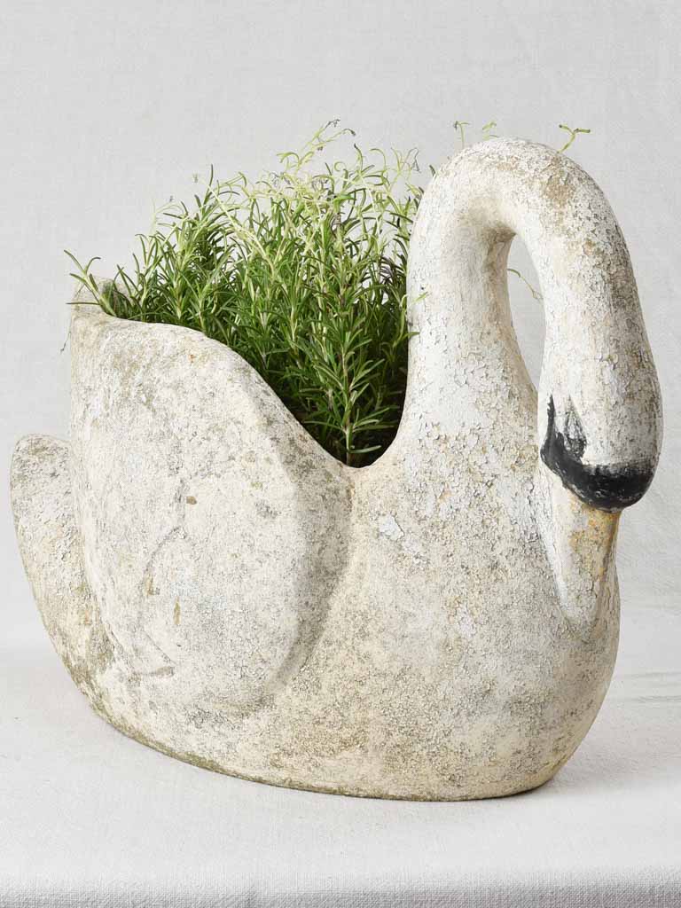 Vintage French garden swan